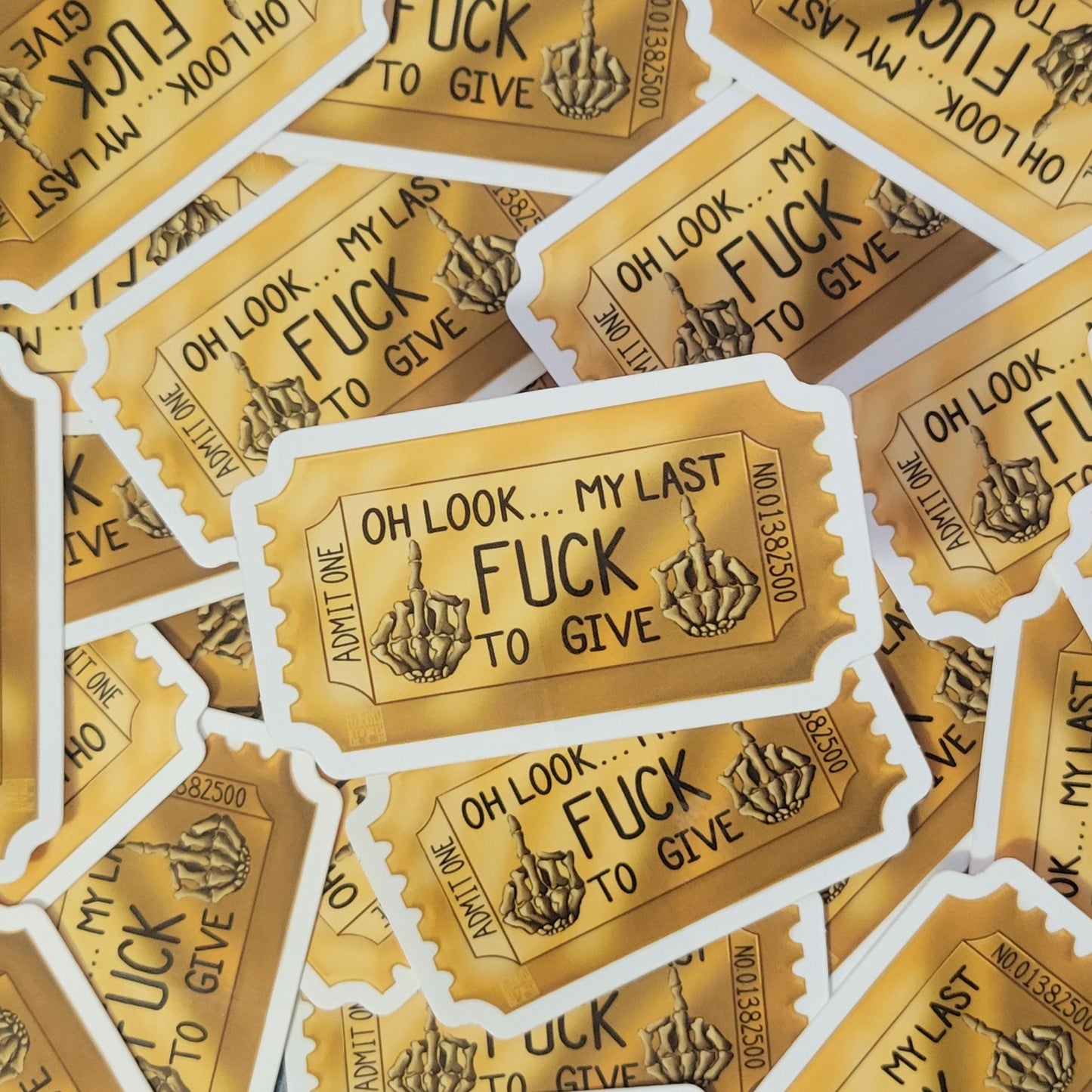 My Last Fuck Golden Ticket Sticker