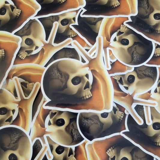 Snail with Skull Shell Sticker