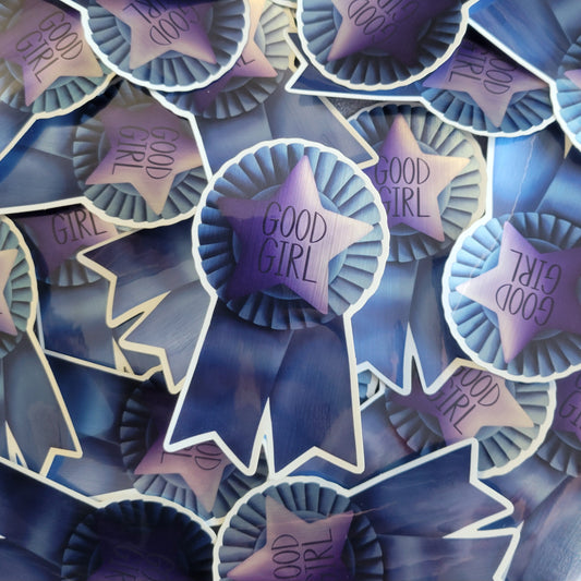 Good Girl Participation Ribbon Sticker