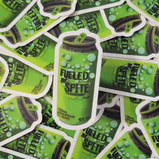 Fueled By Spite Energy Drink Sticker