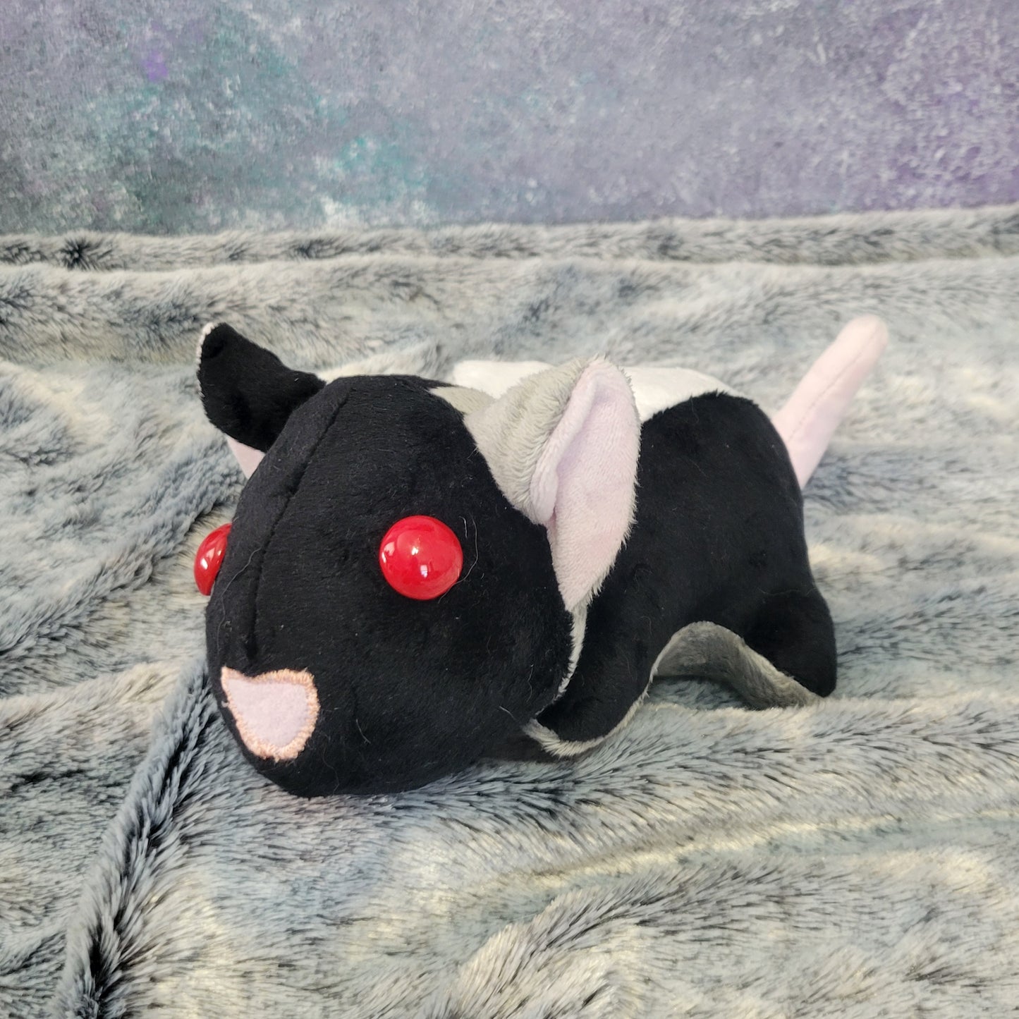 Dark Piebald Red Eye Rat