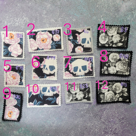 Floral Fabric "Stamp" Trinkets